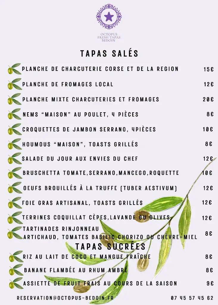 Menu_Octopus Bedoin_Bédoin_image_1