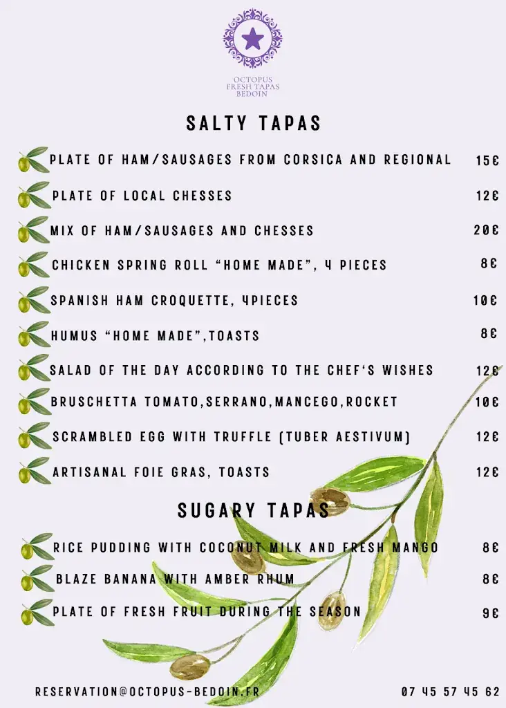 Menu_Octopus Bedoin_Bédoin_image_3