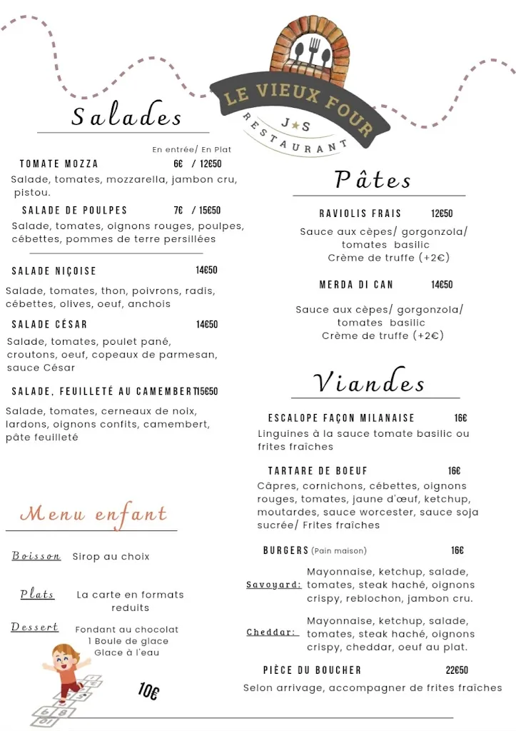 Menu_Restaurant le vieux four_Touët-de-l'Escarène_image_2