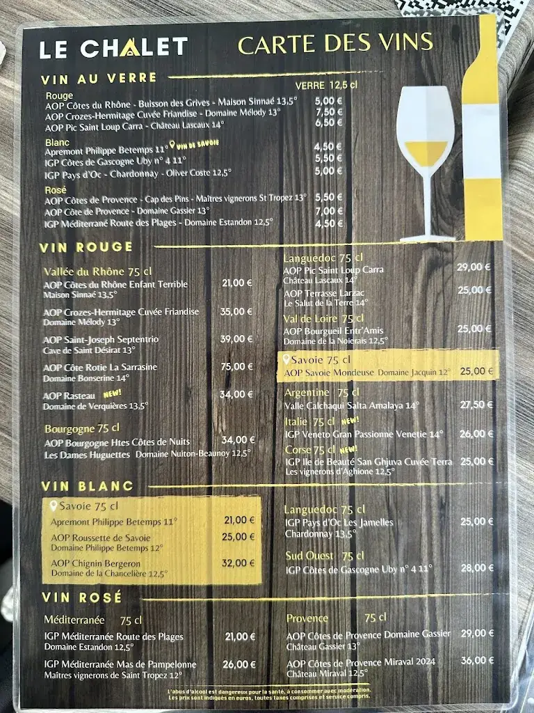 Menu_Le Chalet - Pub Savoyard_Novalaise_image_3