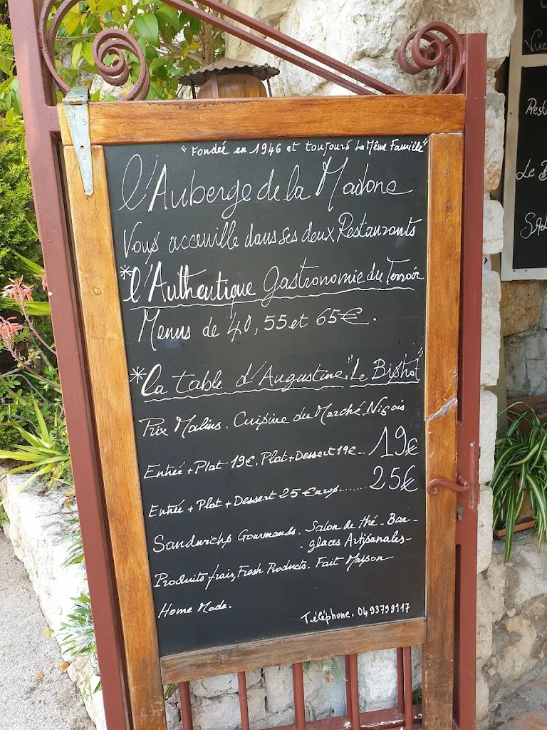 Menu_Auberge de la Madone_Peillon_image_1