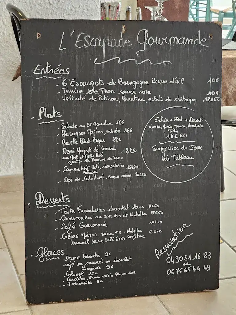 Menu_L'Escapade Gourmande_Bollène_immagine_4