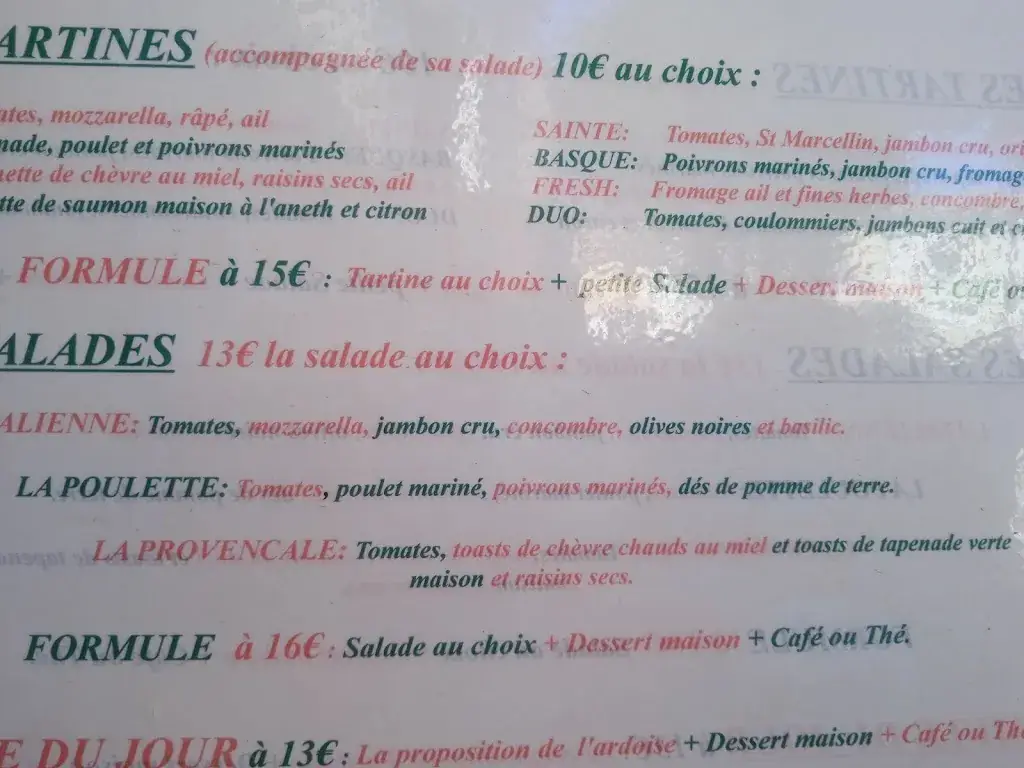 Menu_Les tartines de l'arche_Bollène_imagen_1