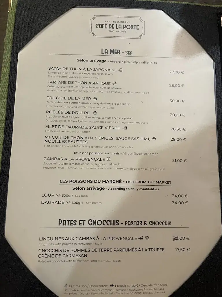 Menu_Café de la Poste_Biot_immagine_2