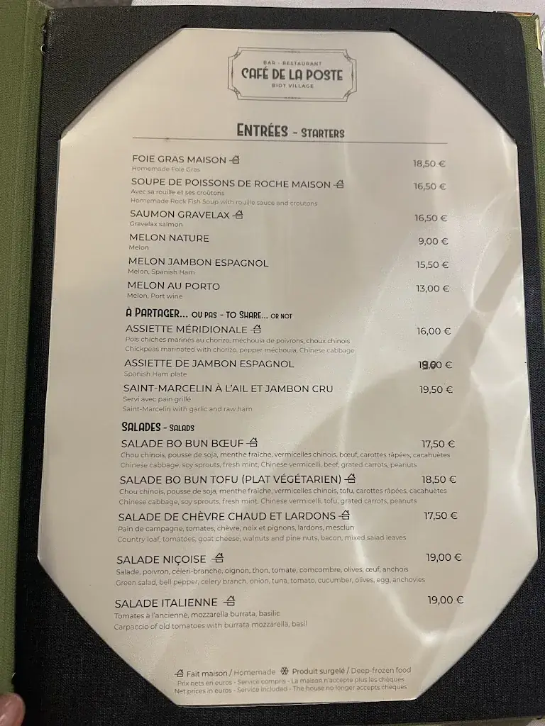 Menu_Café de la Poste_Biot_immagine_4