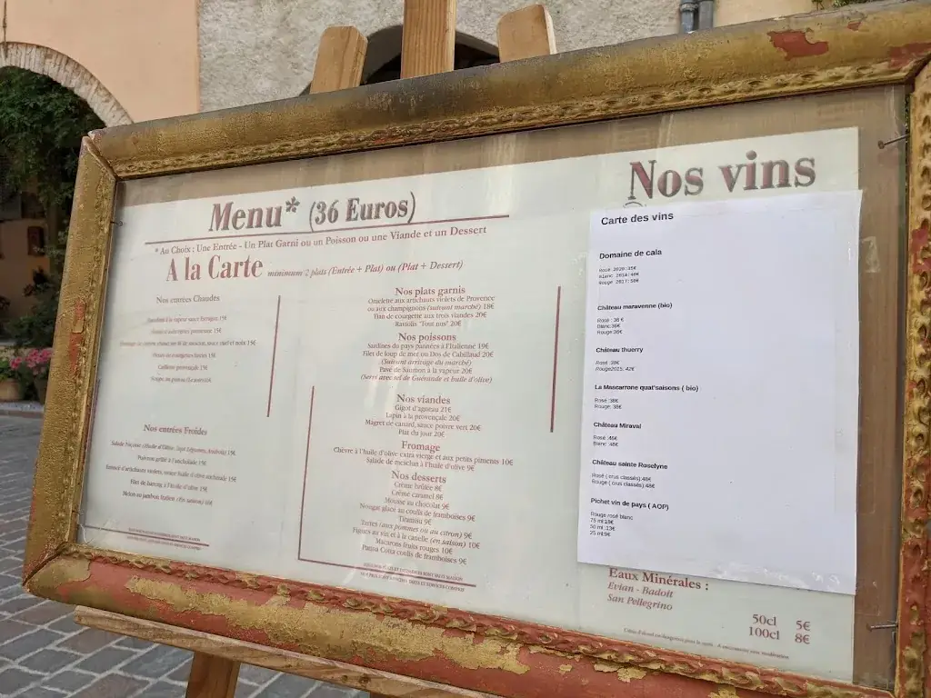 Menu_Restaurant des Arcades_Biot_image_2
