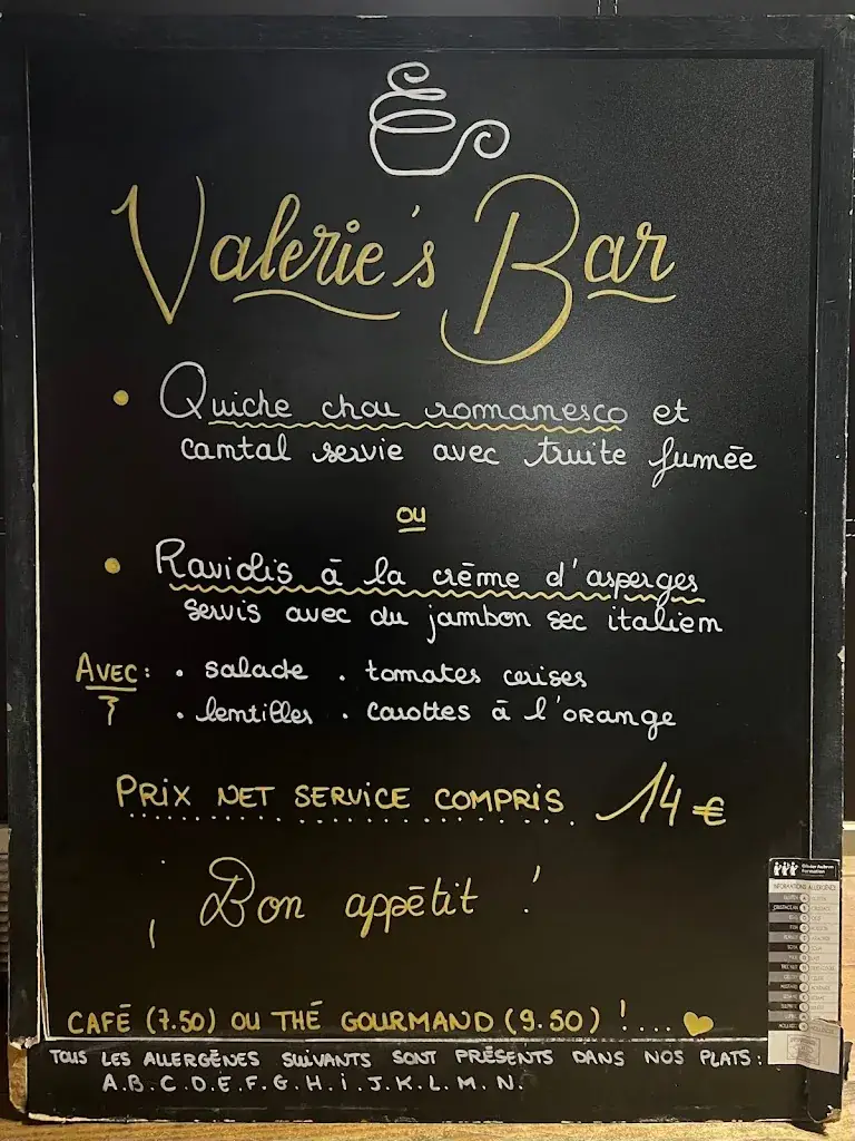 Menu_Valerie's Bar_Neuville-sur-Saône_immagine_1