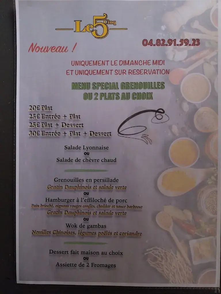 Menu_Le Cinq_Neuville-sur-Saône_image_1