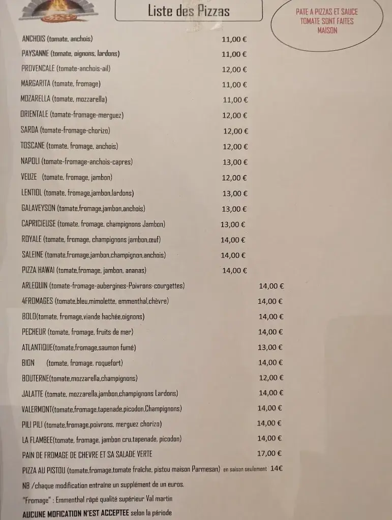 Menu_Restaurant La Flambée_Bonnieux_immagine_2