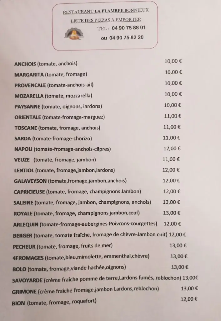 Menu_Restaurant La Flambée_Bonnieux_immagine_3