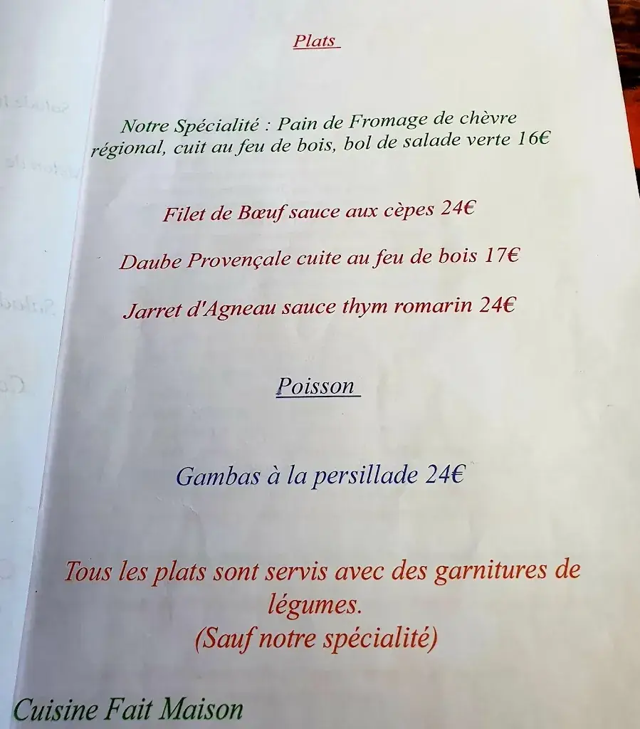 Menu_Restaurant La Flambée_Bonnieux_immagine_4