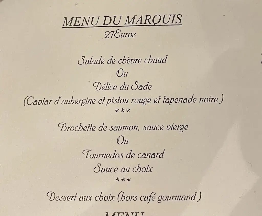Menu_Restaurant pizzeria Le Sade_Lacoste_image_1