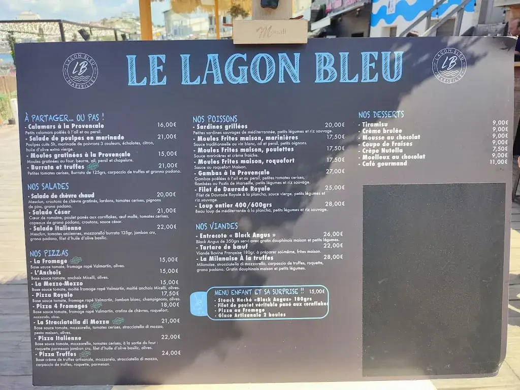 Menu_Le Lagon Bleu - Restaurant Vue Mer Marseille_Marseille_image_1