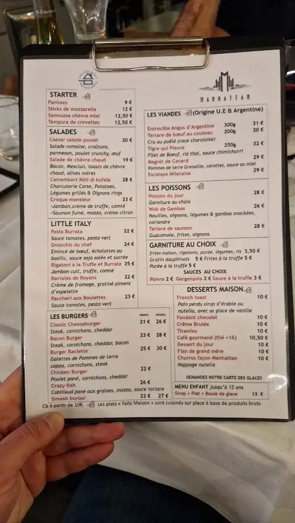 Menu_Brasserie Manhattan_Marseille_image_2