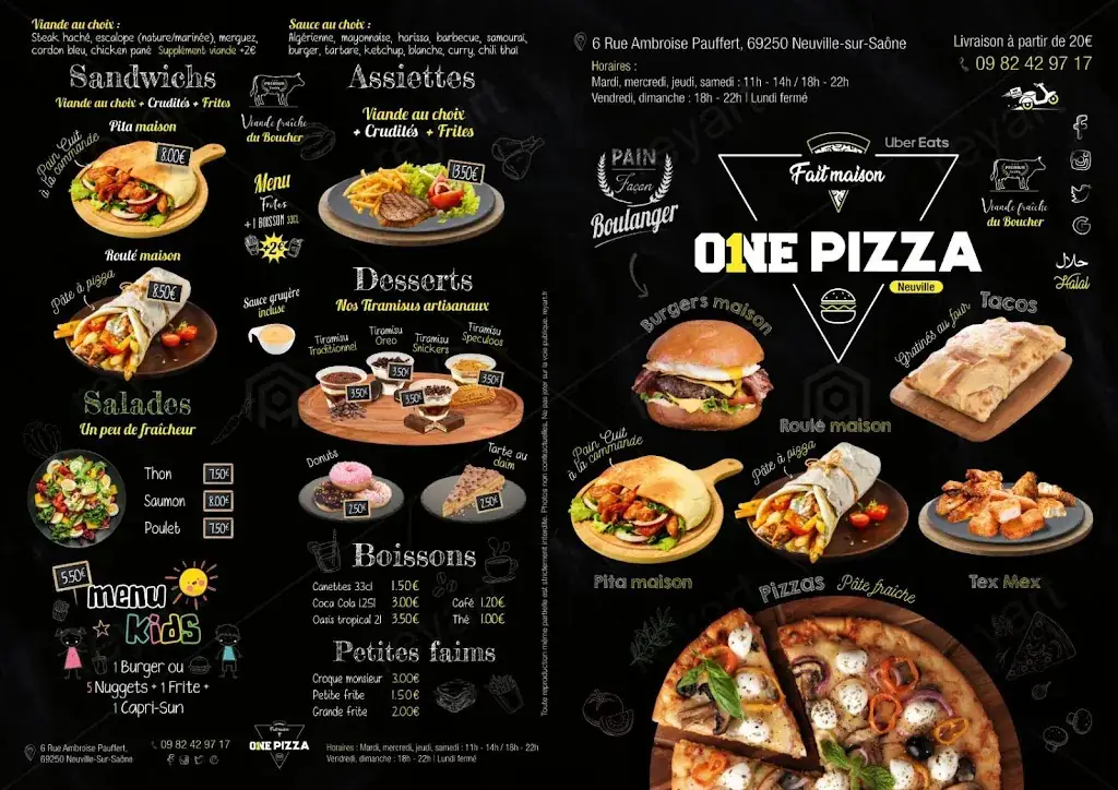 Menu_One pizza Neuville Sur Saône_Neuville-sur-Saône_image_2