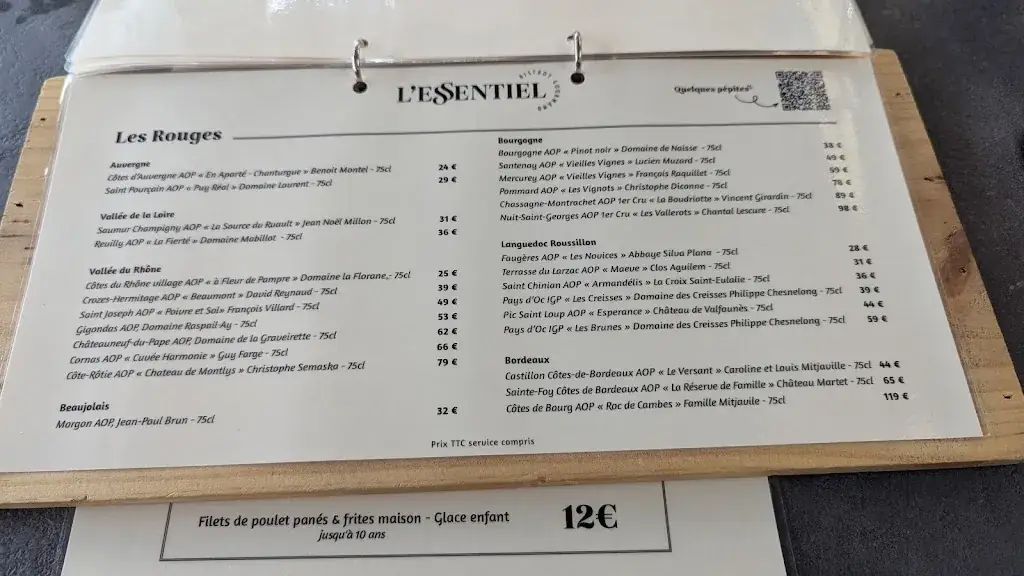 Menu_L'Essentiel Bistrot Gourmand_Orléat_image_3