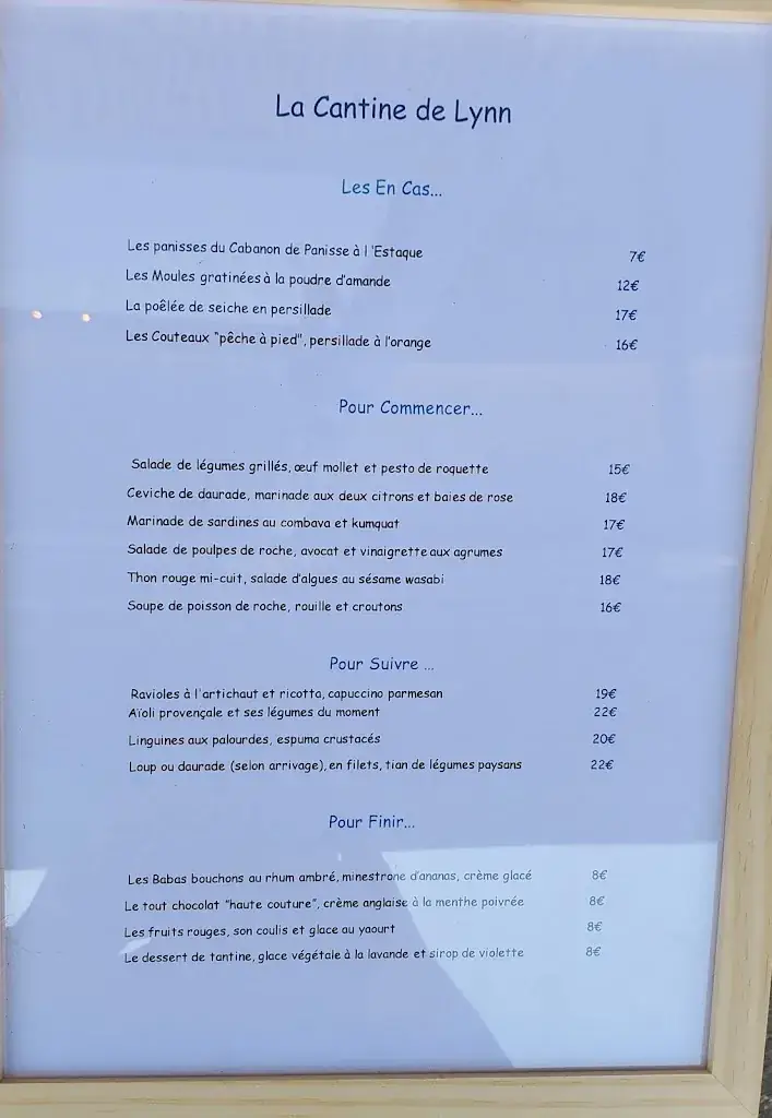 Menu_La Cantine De Lynn_Marseille_image_4