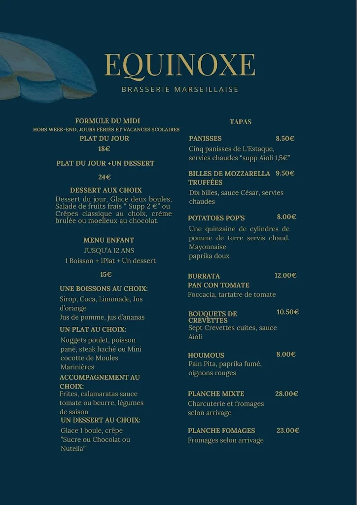 Menu_L'Equinoxe - Brasserie Restaurant_Marseille_image_4