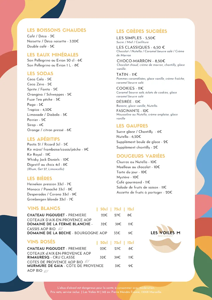 Menu_Les Voiles M Plage_Marseille_image_1