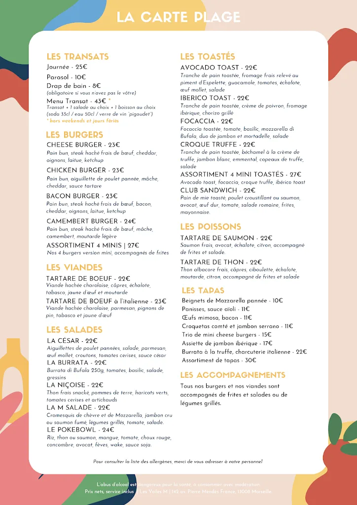 Menu_Les Voiles M Plage_Marseille_image_2