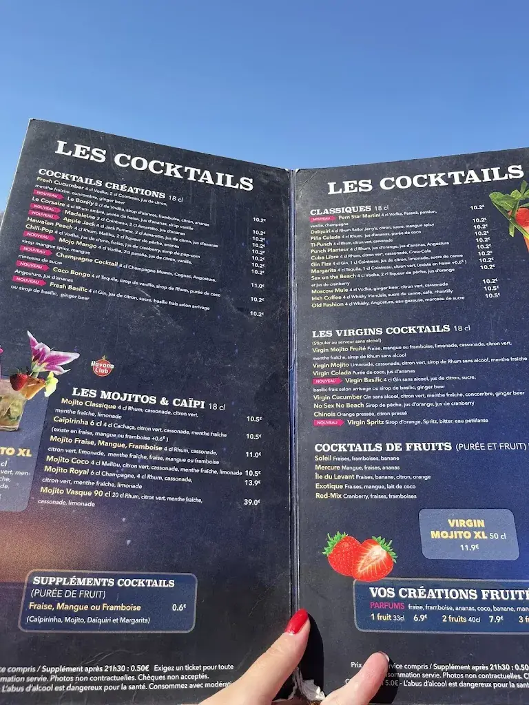 Menu_L'EQUINOXE BEACH - Plage Privée_Marseille_immagine_2