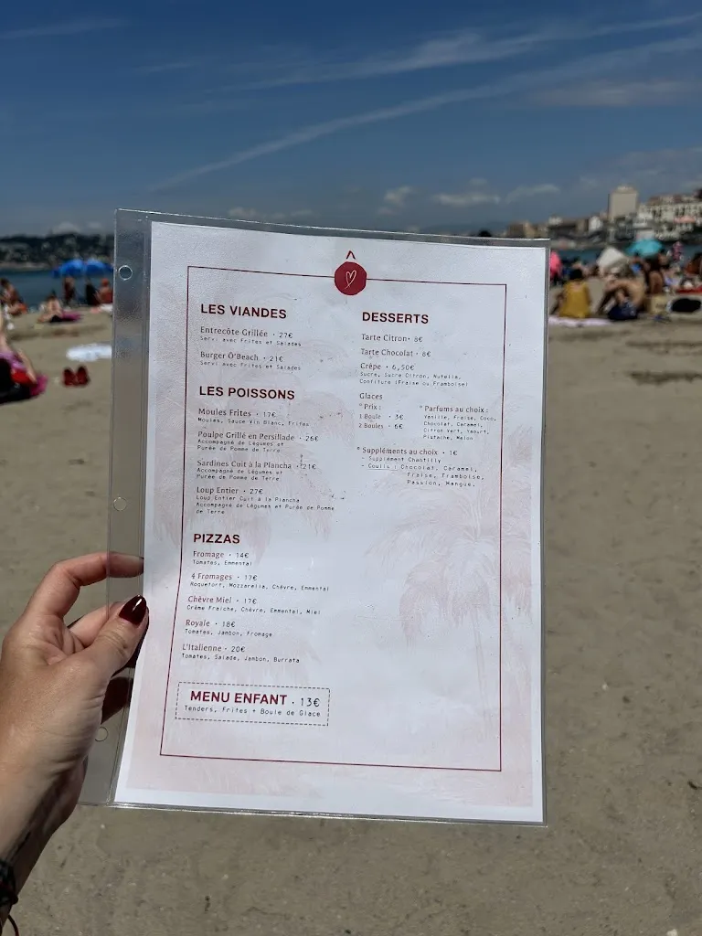 Menu_O-beach Bar a Tapas_Marseille_image_2