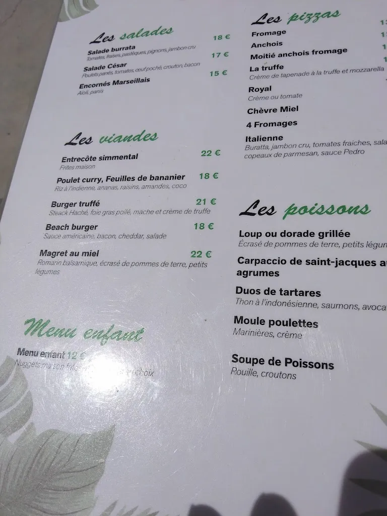 Menu_O-beach Bar a Tapas_Marseille_image_4