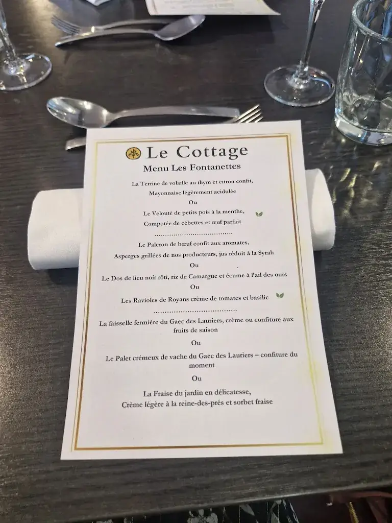 Menü_Le Cottage de Clairefontaine_Chonas-l'Amballan_Bild_1