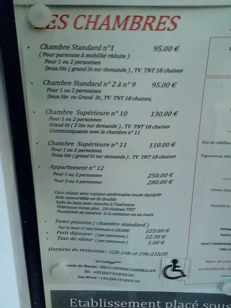 Menü_Le Cottage de Clairefontaine_Chonas-l'Amballan_Bild_4