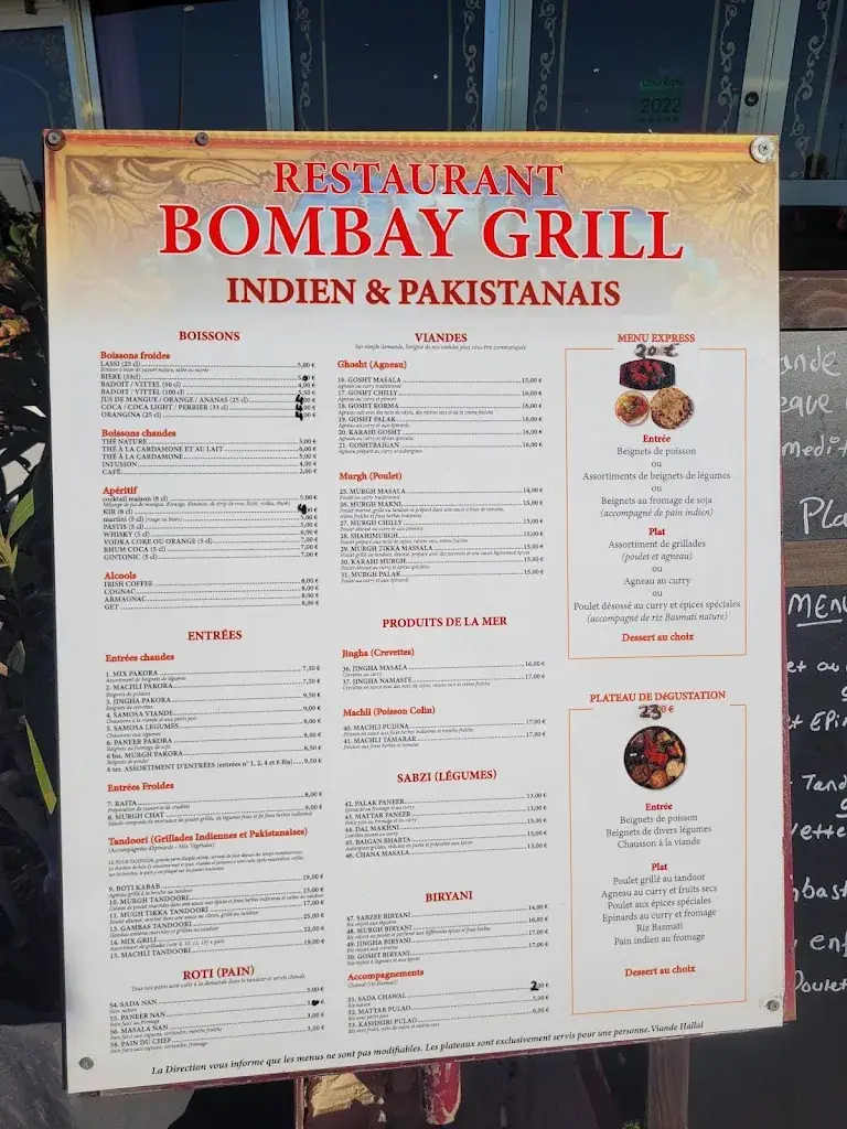 Menu_Bombay Grill_Marseille_image_1