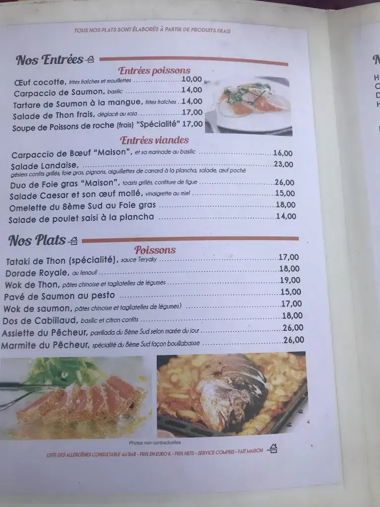 Menu_Le 8ème Sud_Marseille_image_1