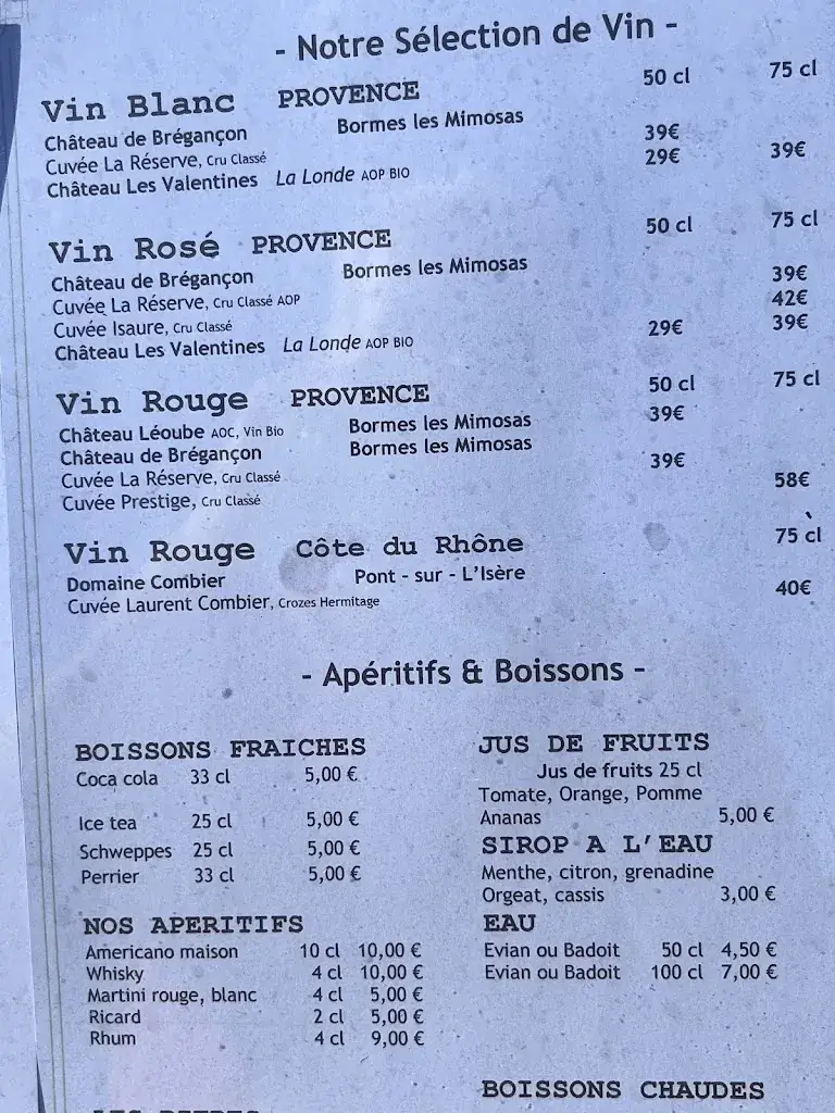 Menu_Mimosa Restaurant_Bormes-les-Mimosas_image_1