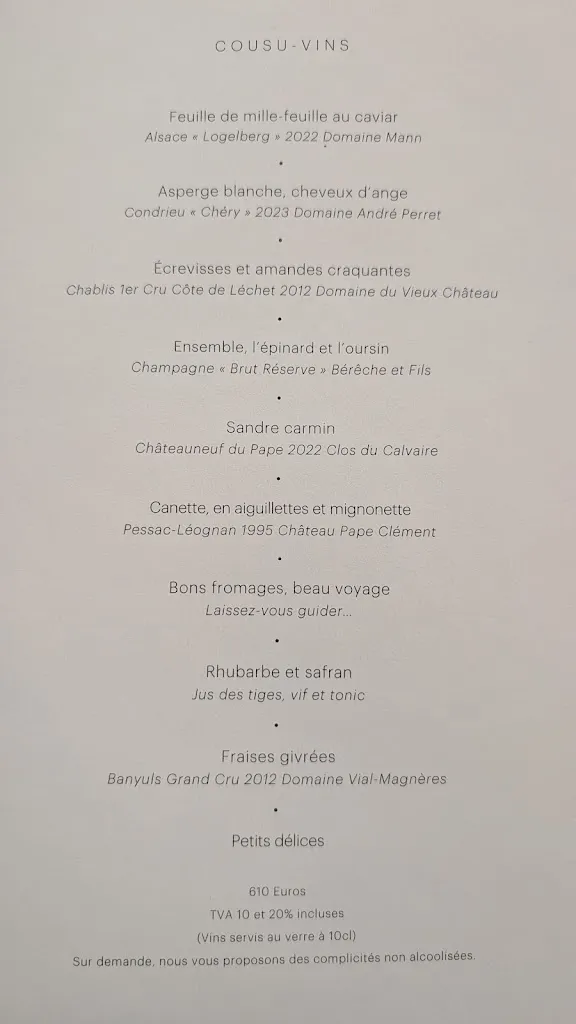 Menu_Restaurant Troisgros Le Bois sans feuilles_Ouches_image_1