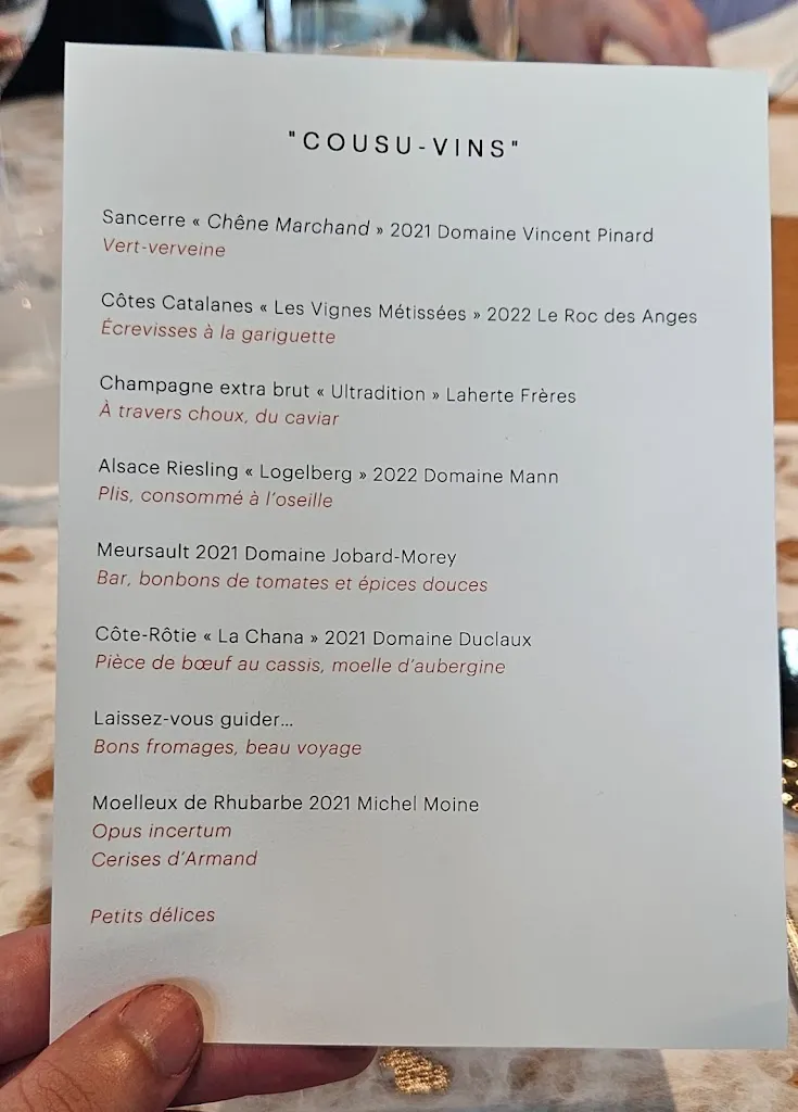 Menu_Restaurant Troisgros Le Bois sans feuilles_Ouches_image_2