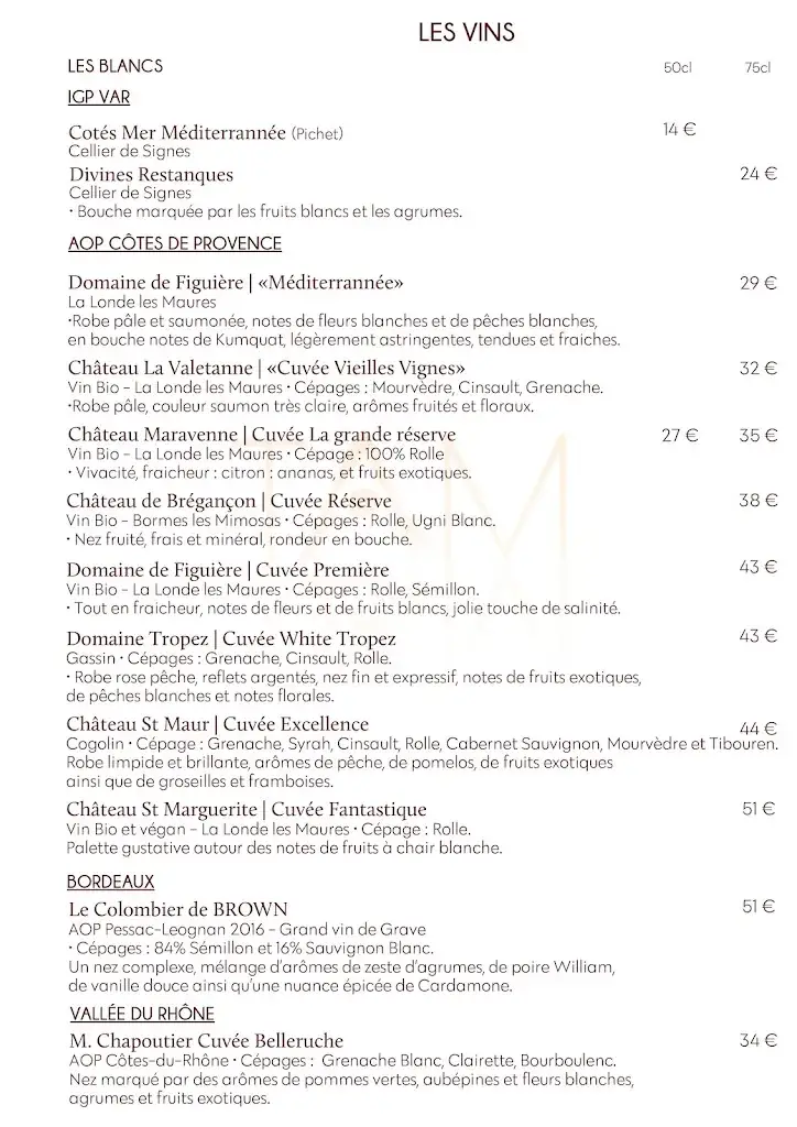 Menu_Le Tam-Tam_Lavandou_image_2