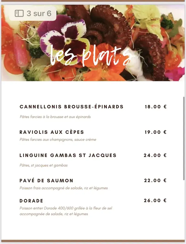 Menu_Les Jardins de L'Arbois_Cabriès_imagen_1