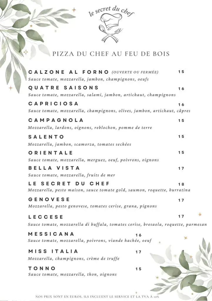 Menu_Le secret du chef_Ornex_image_1