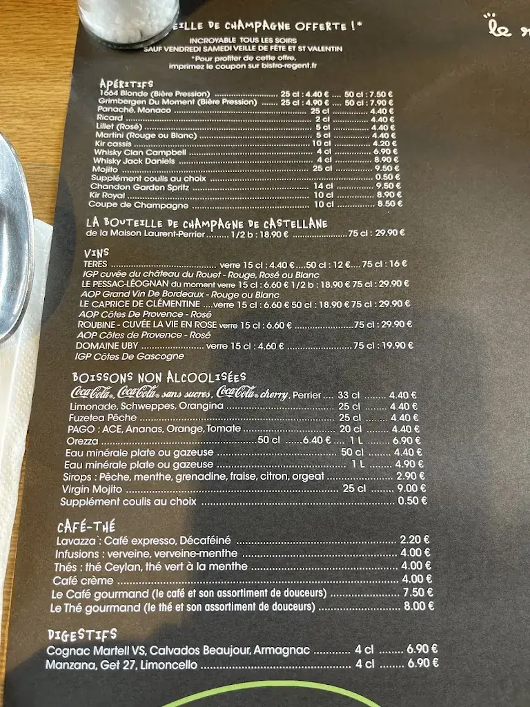 Menu_Bistro Régent Plan de campagne_Pennes-Mirabeau_image_1