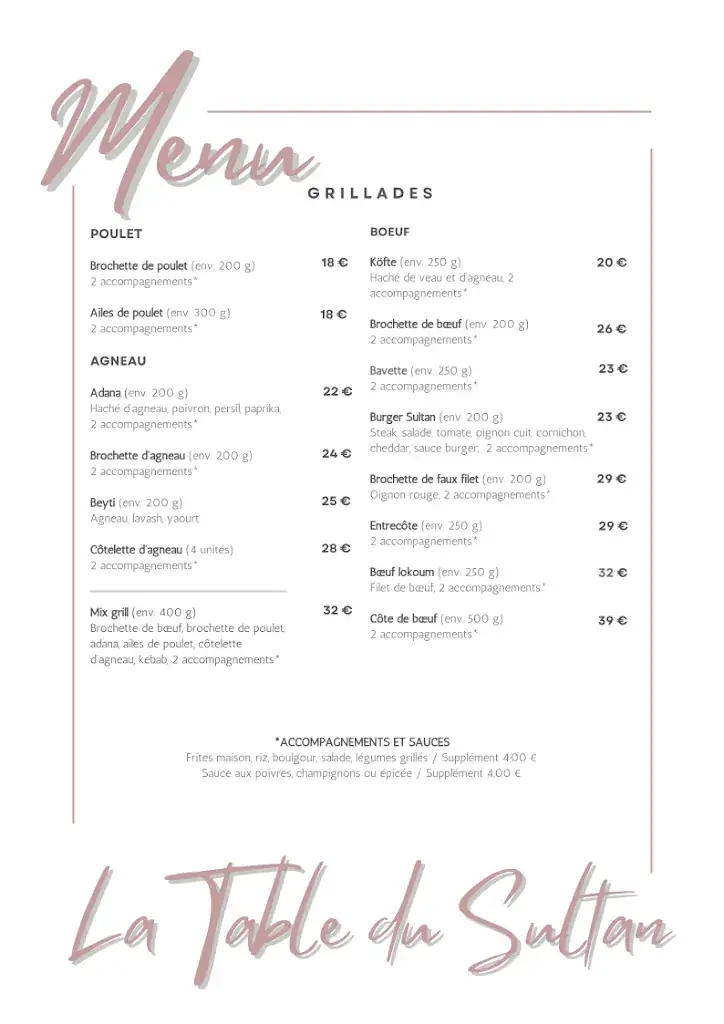 Menu_Restaurant La Table du Sultan_Pennes-Mirabeau_image_2