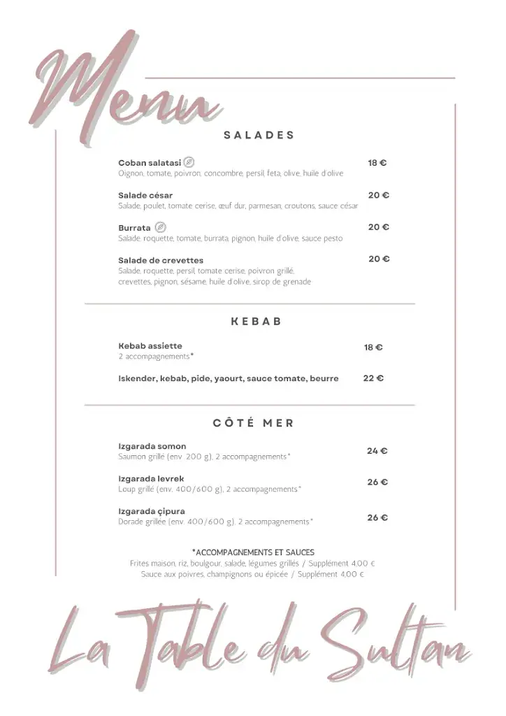 Menu_Restaurant La Table du Sultan_Pennes-Mirabeau_image_3