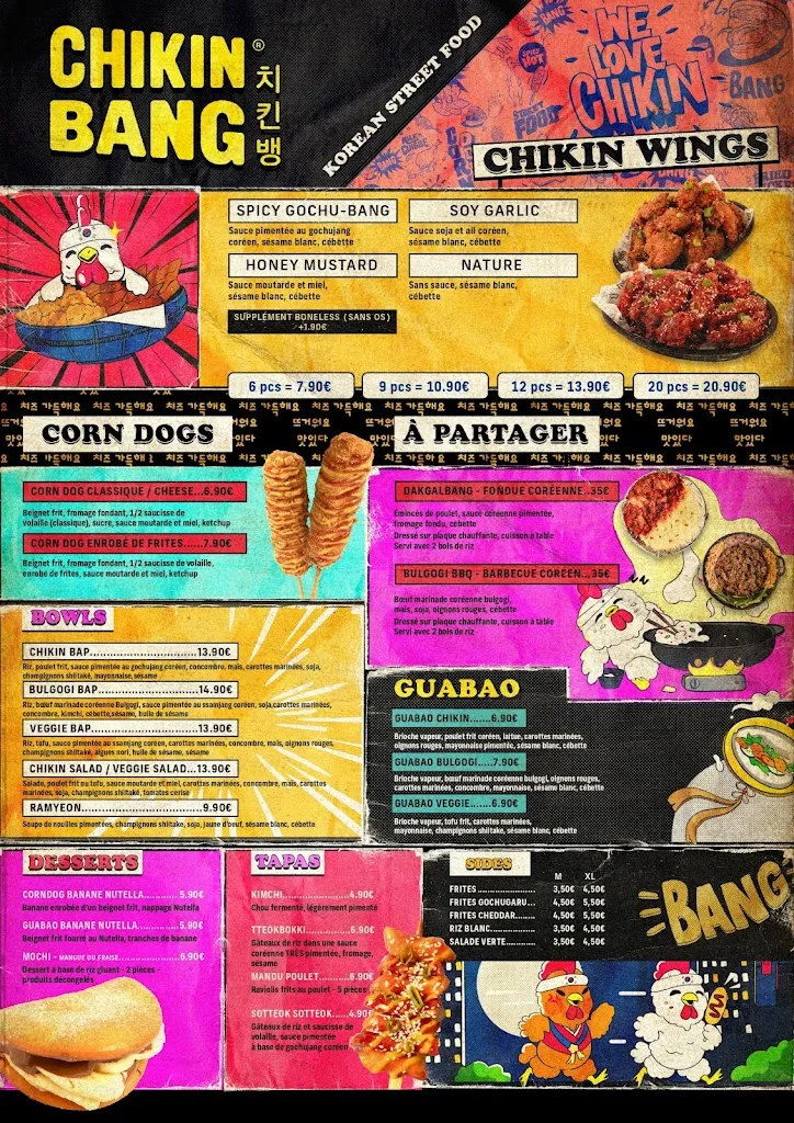 Menu_Chikin Bang - Korean Street Food - Plan de Campagne_Pennes-Mirabeau_image_1