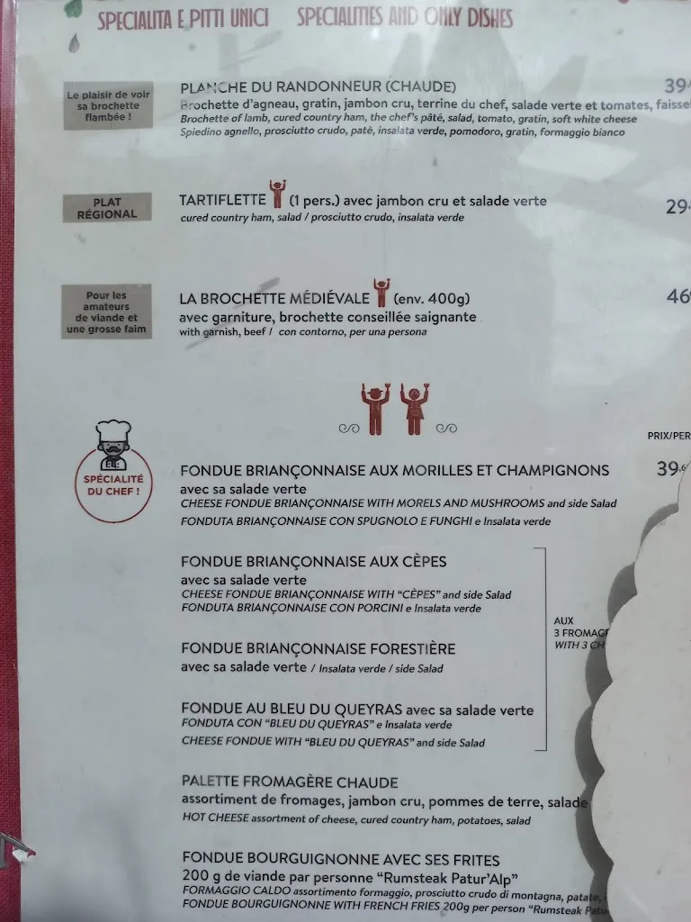 Menü_Le Rustique_Briançon_Bild_2