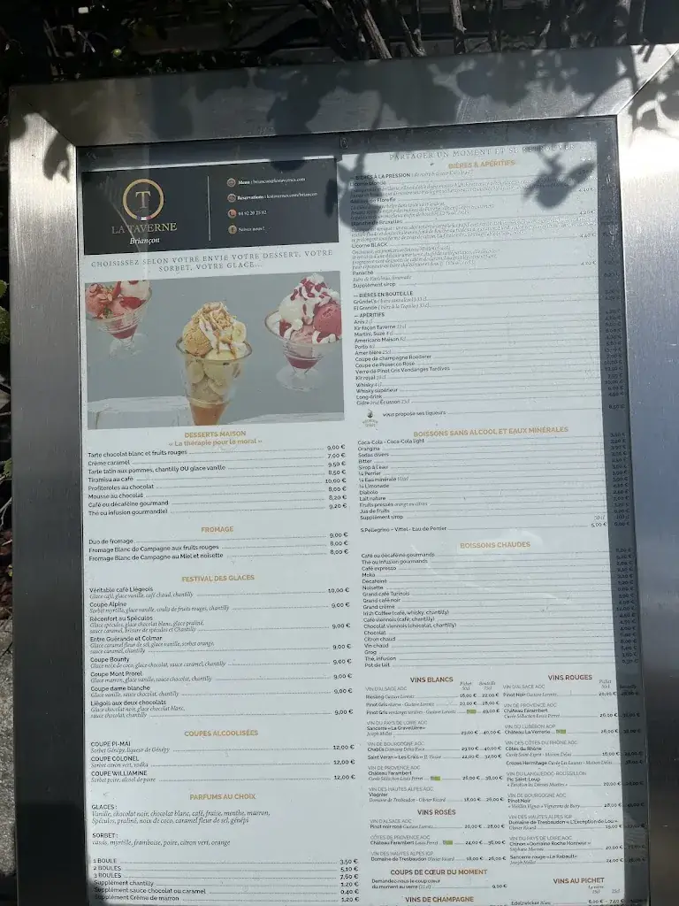 Menu_La Taverne - Table de caractère - Briançon_Briançon_imagen_1