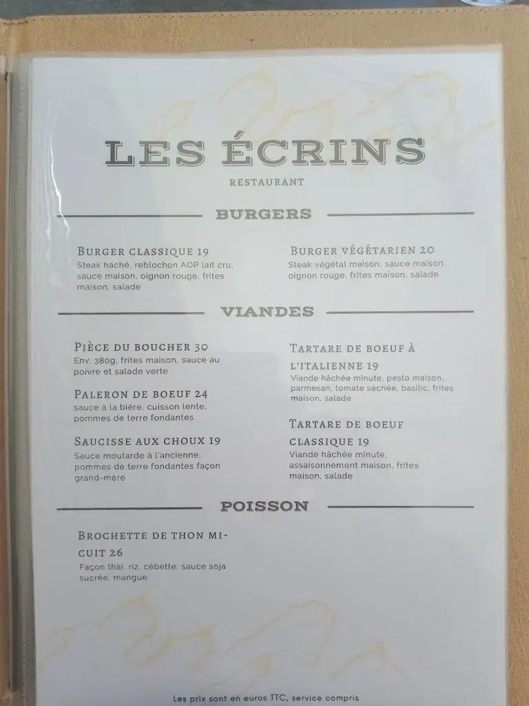 Menu_Restaurant les Ecrins_Briançon_image_1