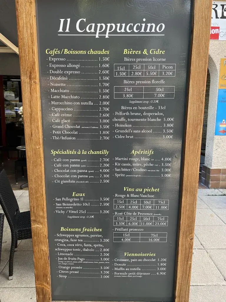 Menu_Il Cappuccino bar restaurant_Briançon_image_2