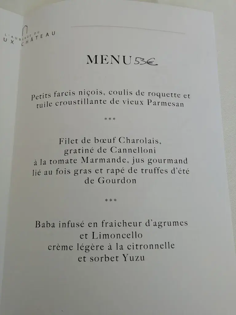 Menu_Auberge du Vieux Château_Cabris_image_4