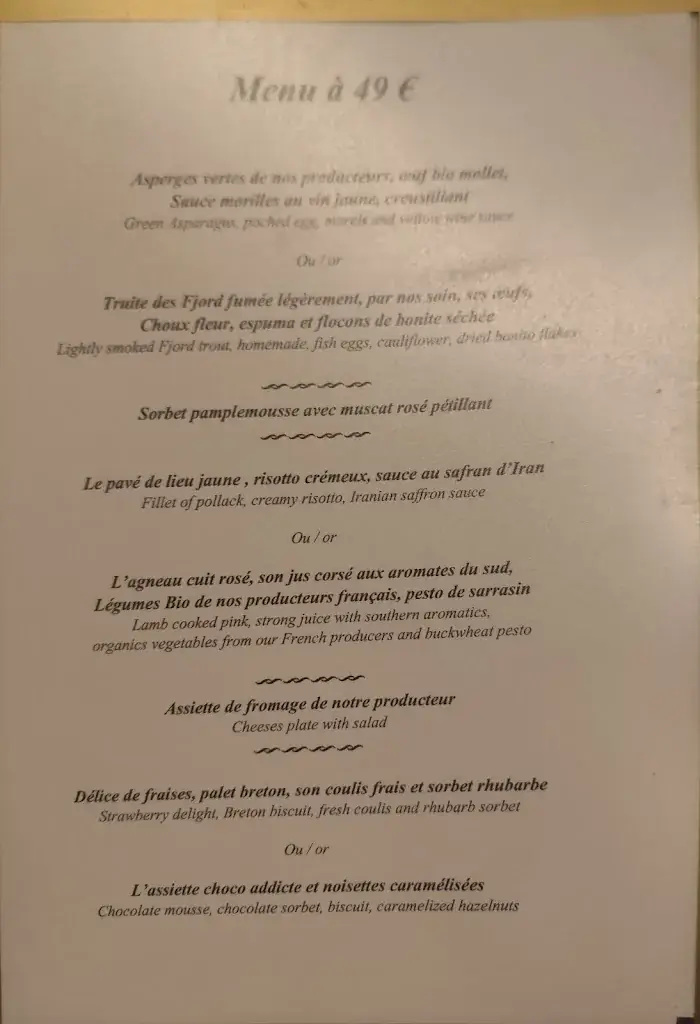 Menu_Auberge de la chêvre d'Or_Cabris_image_4