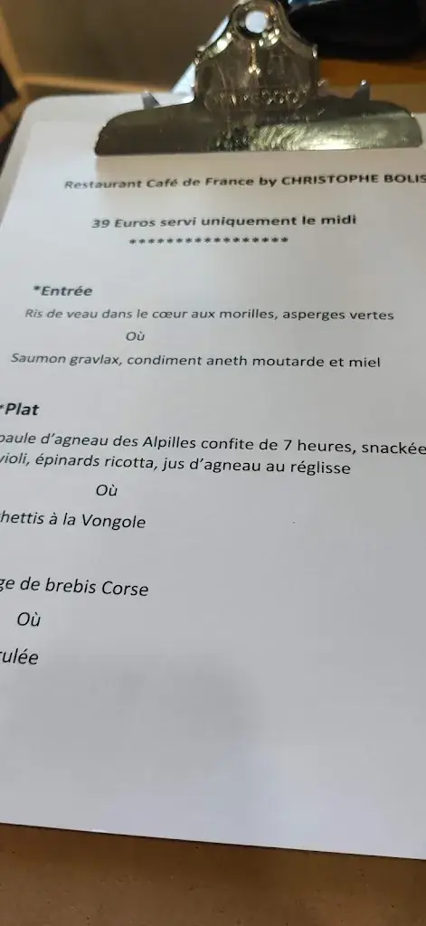Menu_Café de France_Caderousse_image_4