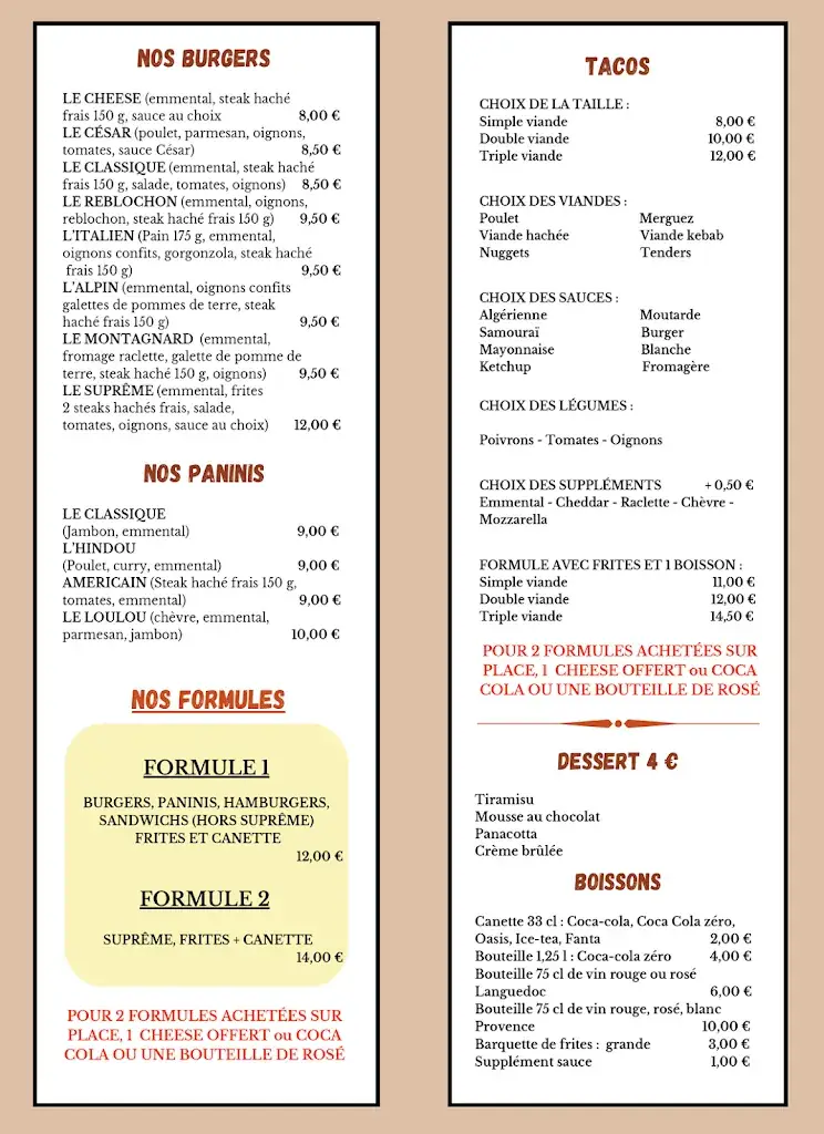 Menu_Restaurant pizzeria 