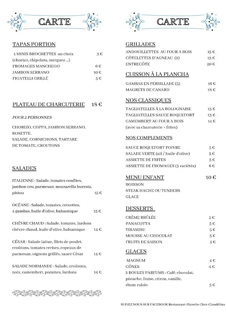 Menu_Restaurant pizzeria 